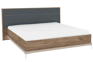 Кровать Кара 1 со стационарным основанием 180х200 (Дуб Табачный Craft)