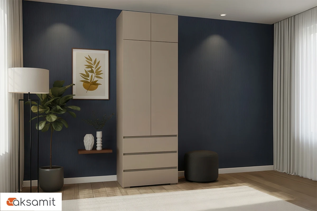 Шкаф с антресолью 2-створчатый Веста (Бежевый)