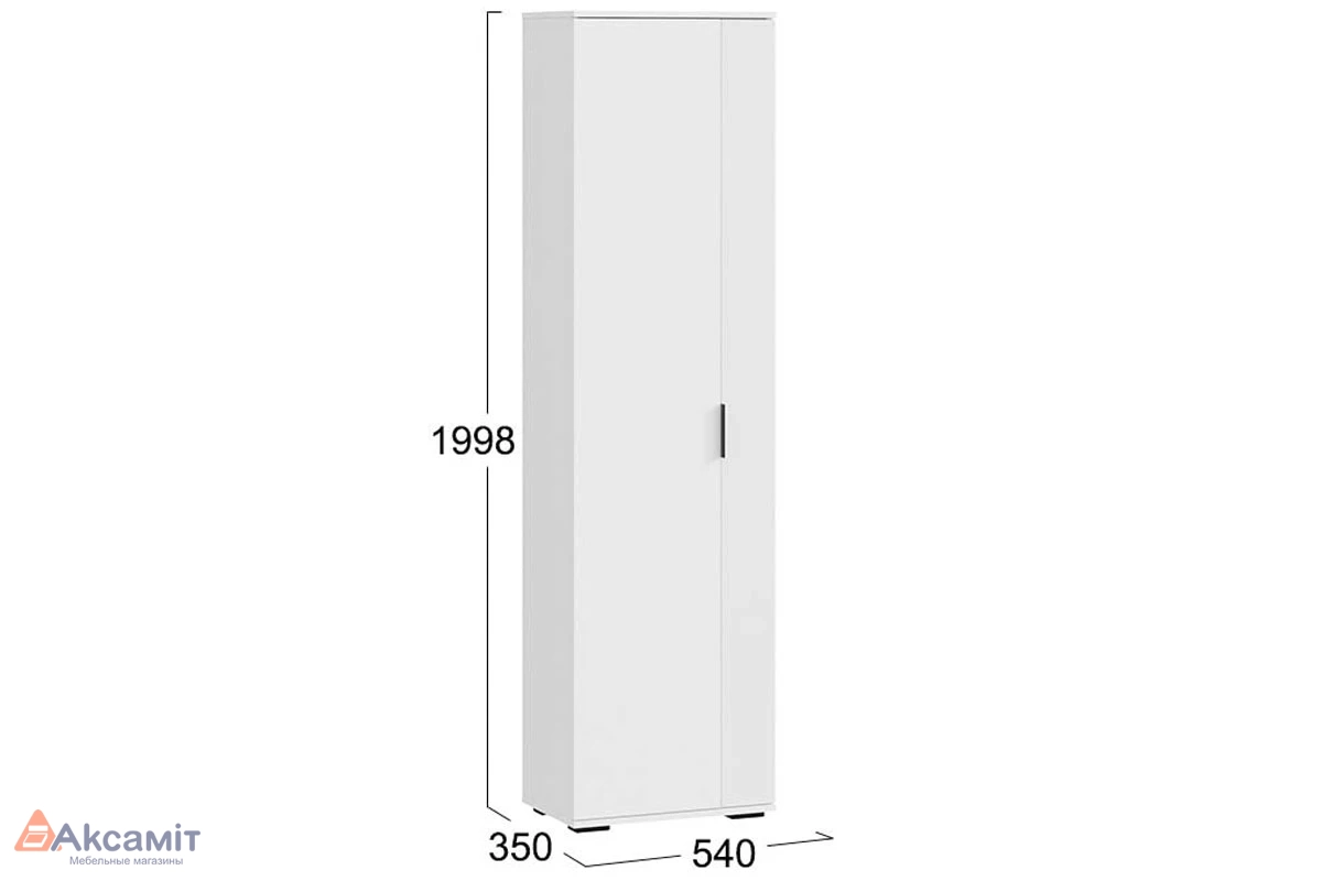 Шкаф для одежды Эвита Тип 1 (Белый Ясень)