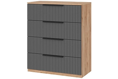 Спальный гарнитур Астория №1 / без кровати (Дуб кастелло медовый / Графит софт) фото