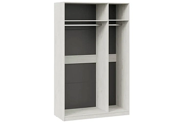 Шкаф комбинированный Либерти СМ-297.07.432 с 2 глухими и 1 зеркальной дверями (Дуб крафт белый)