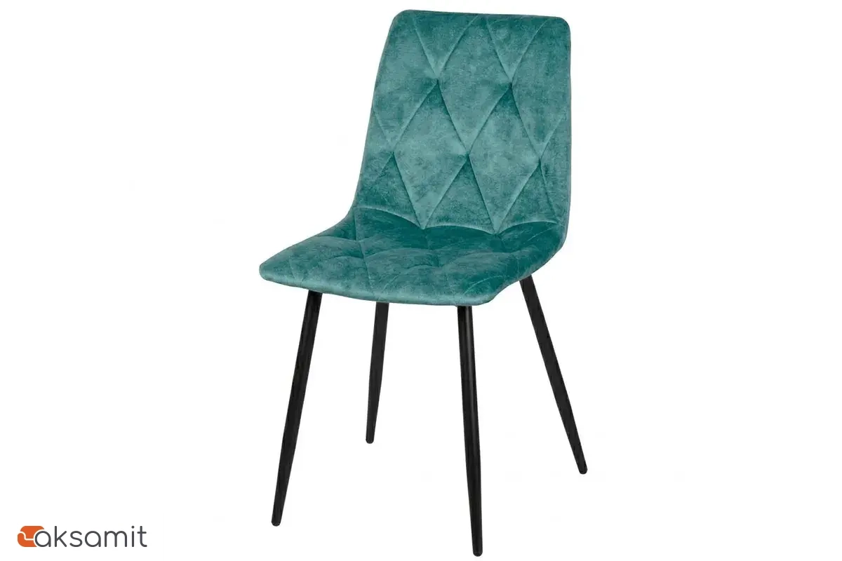 Стул Регги (Муар черный / Велюр Сенсей Lagoon) СРП-066