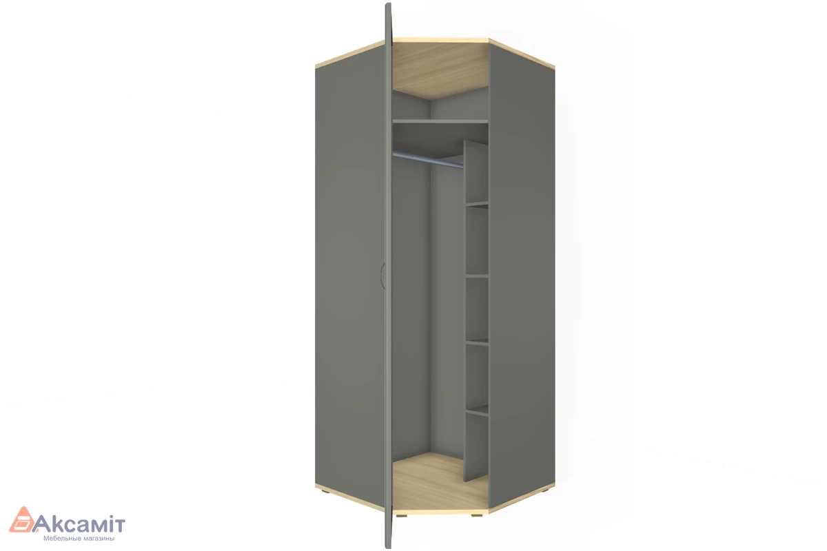 Шкаф для одежды и белья ШК-1011-АС-СО (Ясень Асахи/Серый Оникс)