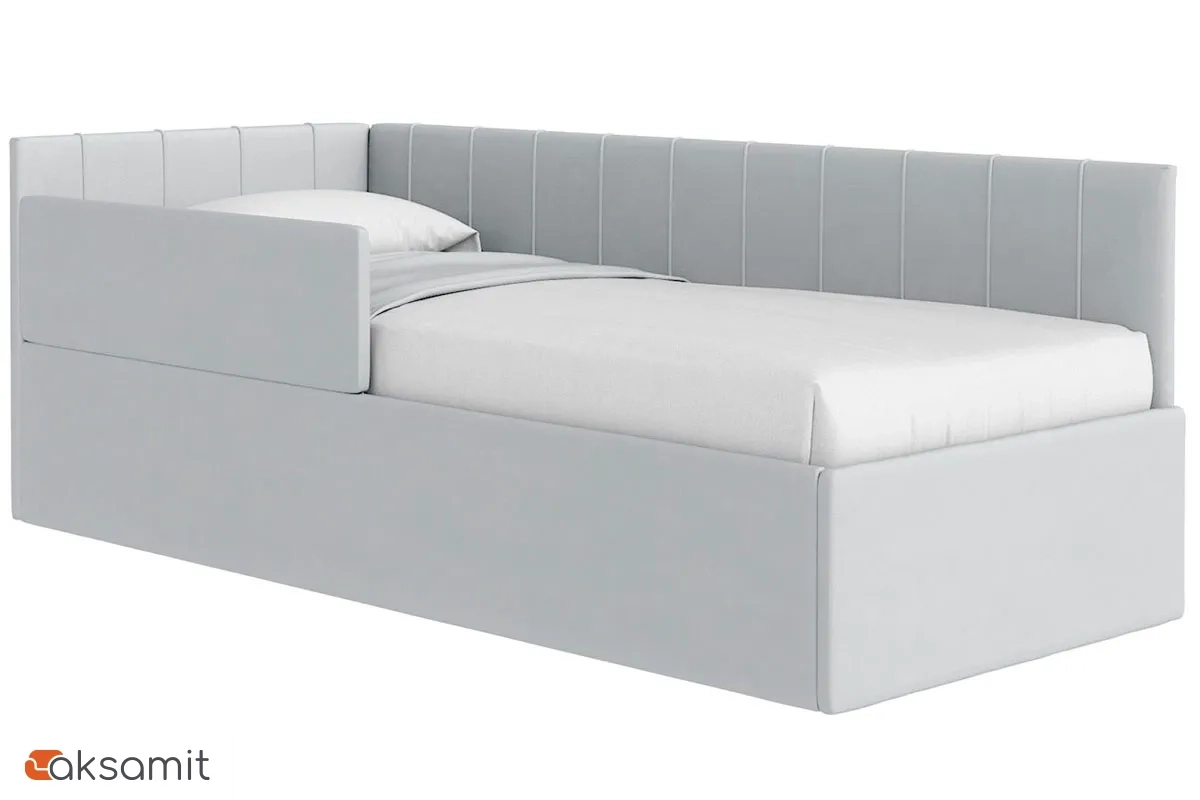 Кровать Мика с ПМ 90х200 универсальная Newtone Light GREY Кровать Мика с ПМ 90х200 универсальная Newtone Light GREY