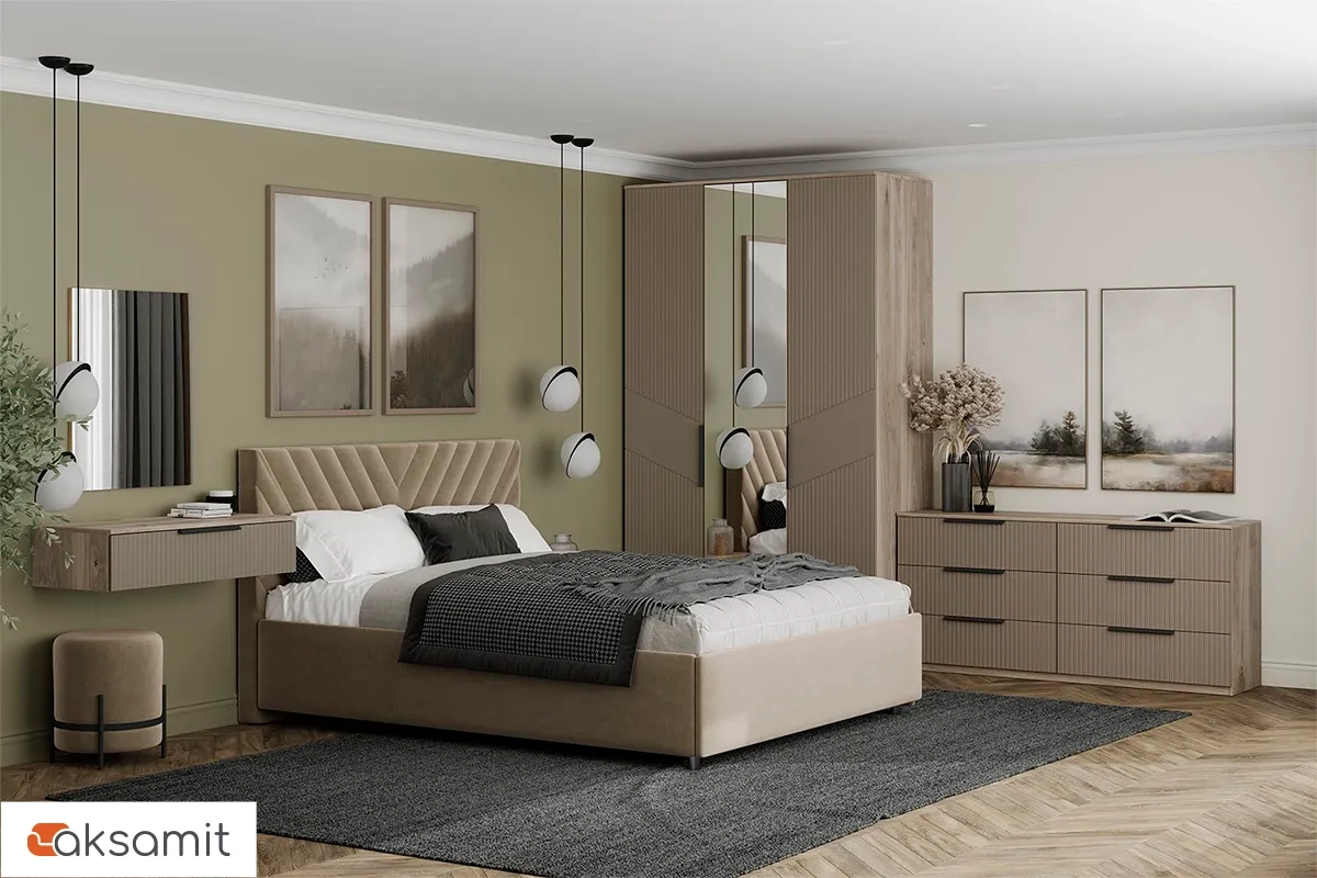 Комод широкий Астория 18 (Дуб кастелло серый / Грей софт)