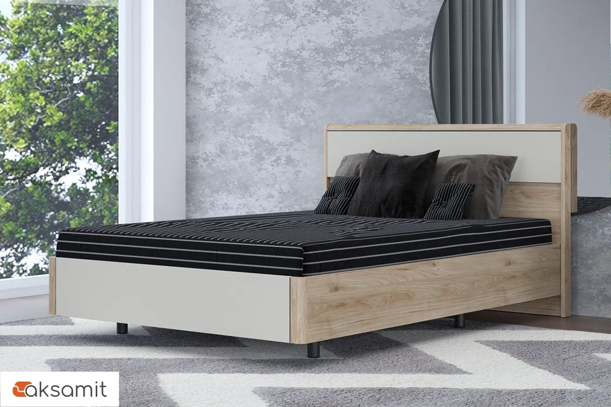 Кровать КР-5002-ГС-КМ 140х200 (Гикори Джексон Светлый/Кашемир Матовый) Кровать КР-5002-ГС-КМ 140х200 (Гикори Джексон Светлый/Кашемир Матовый)