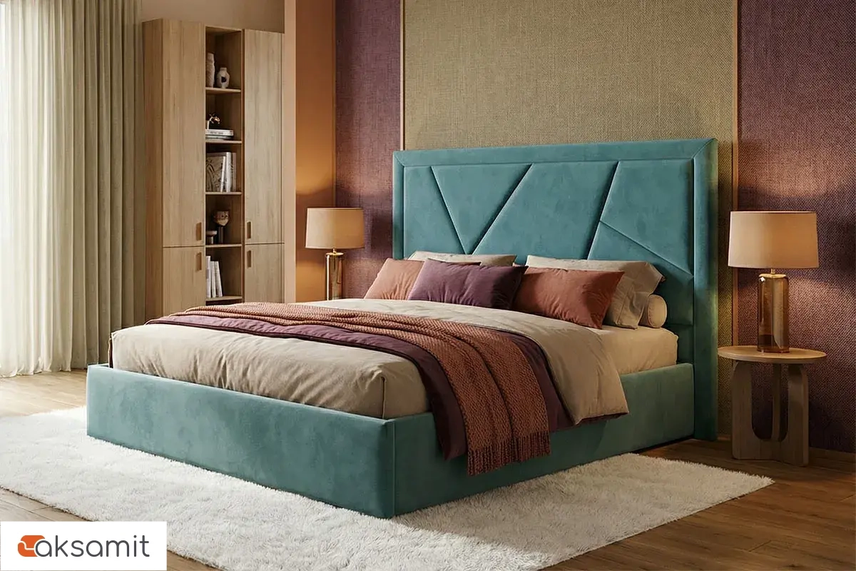 Кровать Индиго без орт. основания 160х200 (NEO 22/бирюза)