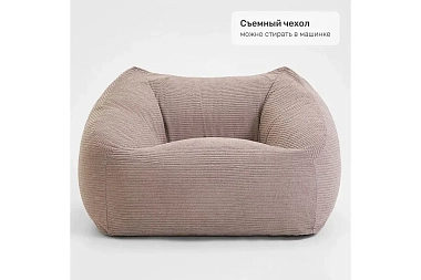 Бескаркасное кресло Нова (Вельвет / Бежевый песочный) 5XL