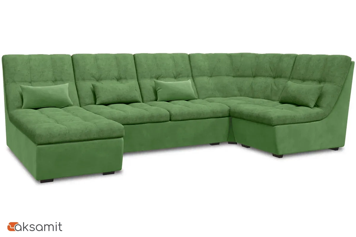 Угловой диван София 2 ДКУ 3Т латы Небби 245 Салатовый