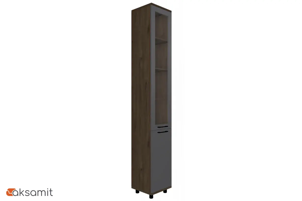 Шкаф многоцелевой ШК-5057-ГТ-АМ (Гикори Джексон Темный/Антрацит Матовый) Шкаф многоцелевой ШК-5057-ГТ-АМ (Гикори Джексон Темный/Антрацит Матовый)