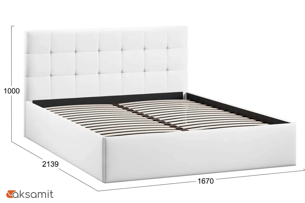Кровать Джоли универсальная 160х200 Тип 1 (Экокожа/Polo White) Кровать Джоли универсальная 160х200 Тип 1 (Экокожа/Polo White)