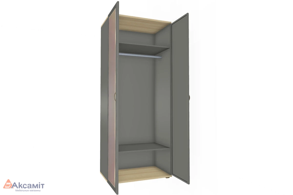 Шкаф для одежды и белья ШК-1003-АС-СО (Ясень Асахи/Серый Оникс)