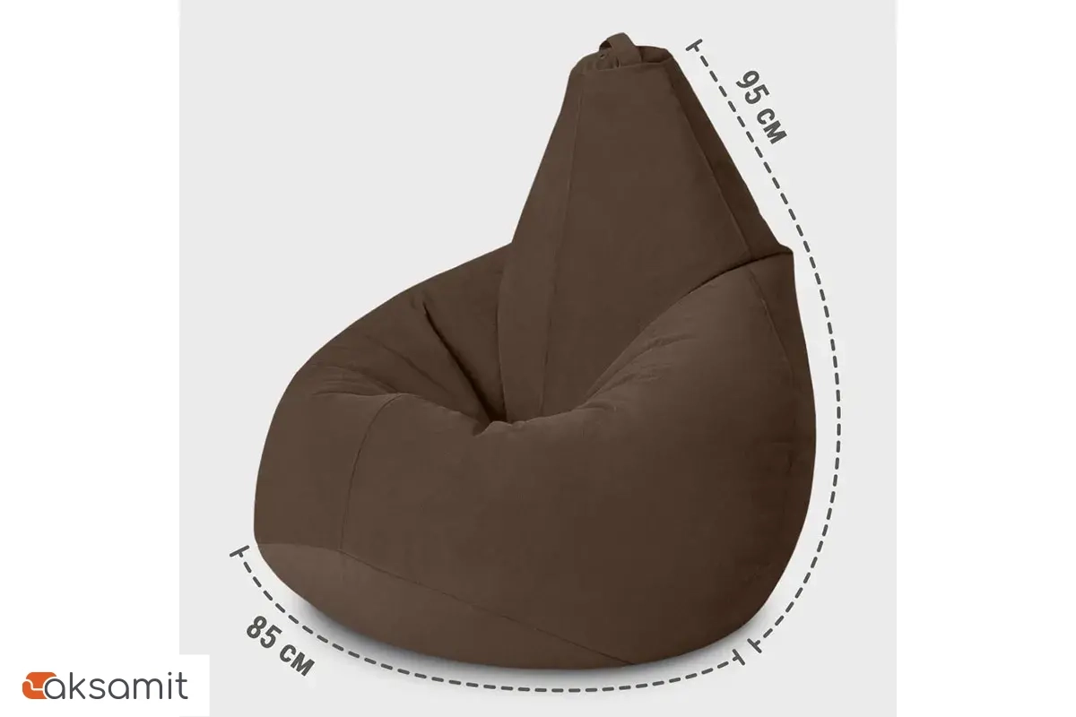 Кресло-мешок Груша Стандарт 3XL (Велюр / Горький шоколад)