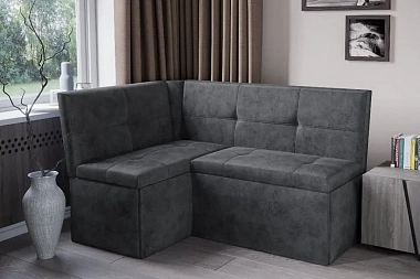 Скамья угловая Вегас (Ткань / Темно-серая)