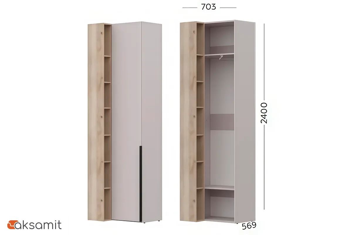 Шкаф-стеллаж Хелли МШС 70.40.55 (Зефир) Шкаф-стеллаж Хелли МШС 70.40.55 (Зефир)