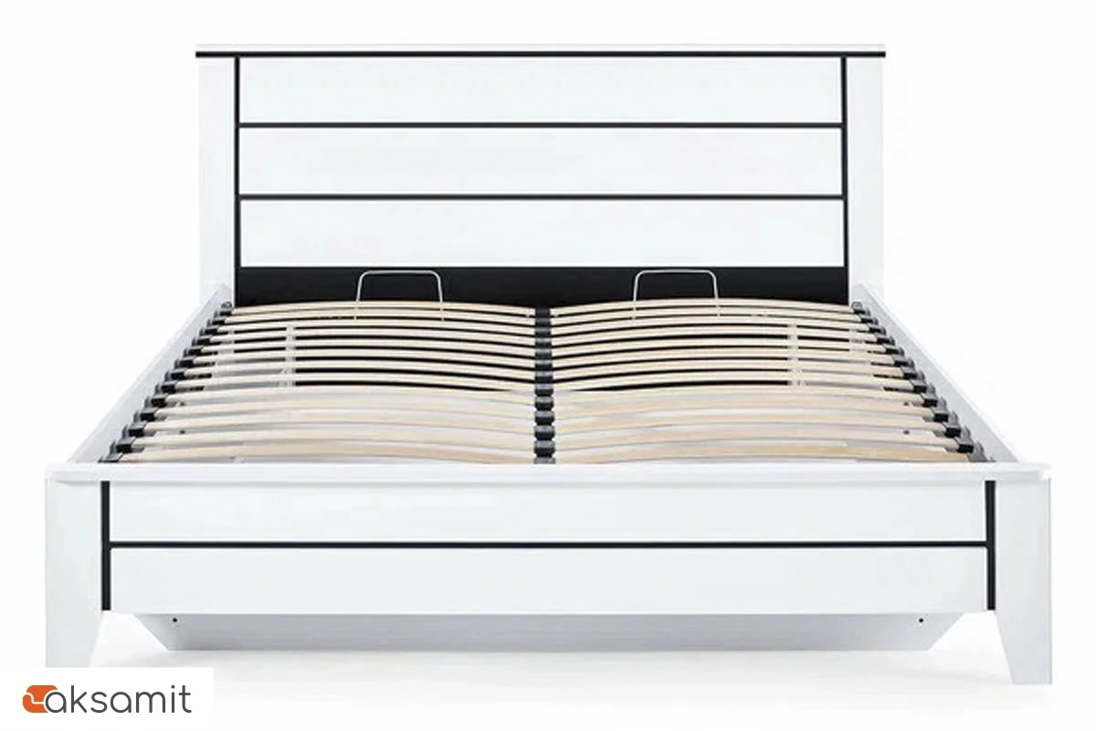 Кровать Scandica Wilma 34 с ПМ 160х200 (Белый гладкий/Чёрный гладкий) Кровать Scandica Wilma 34 с ПМ 160х200 (Белый гладкий/Чёрный гладкий)