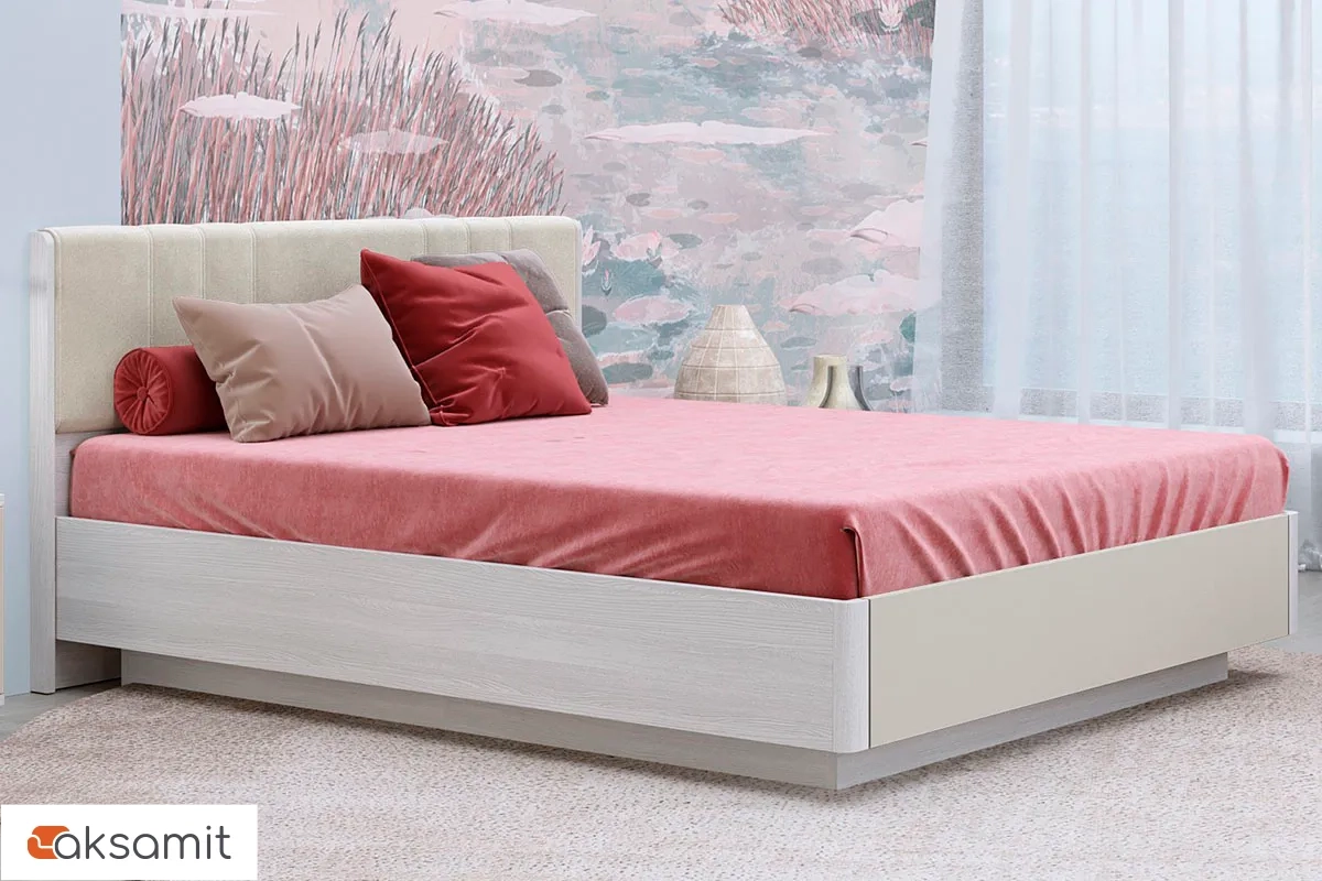 Кровать КР-4013-СЯ-КМ-В с ПМ 160х200 (Снежный Ясень/Кашемир Матовый/Велюр) Кровать КР-4013-СЯ-КМ-В с ПМ 160х200 (Снежный Ясень/Кашемир Матовый/Велюр)