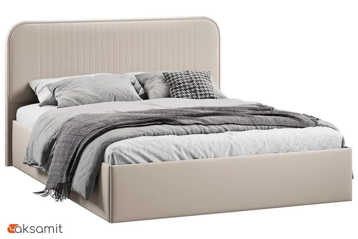 Кровать Тиффани c подъемным механизмом Тип 1 и заглушиной 180х200 (Велюр / Confetti Cream)