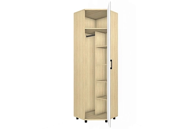 Шкаф для одежды и белья ШК-5014-АС-БГ (Ясень Асахи/Белый Бриллиант Глянцевый)