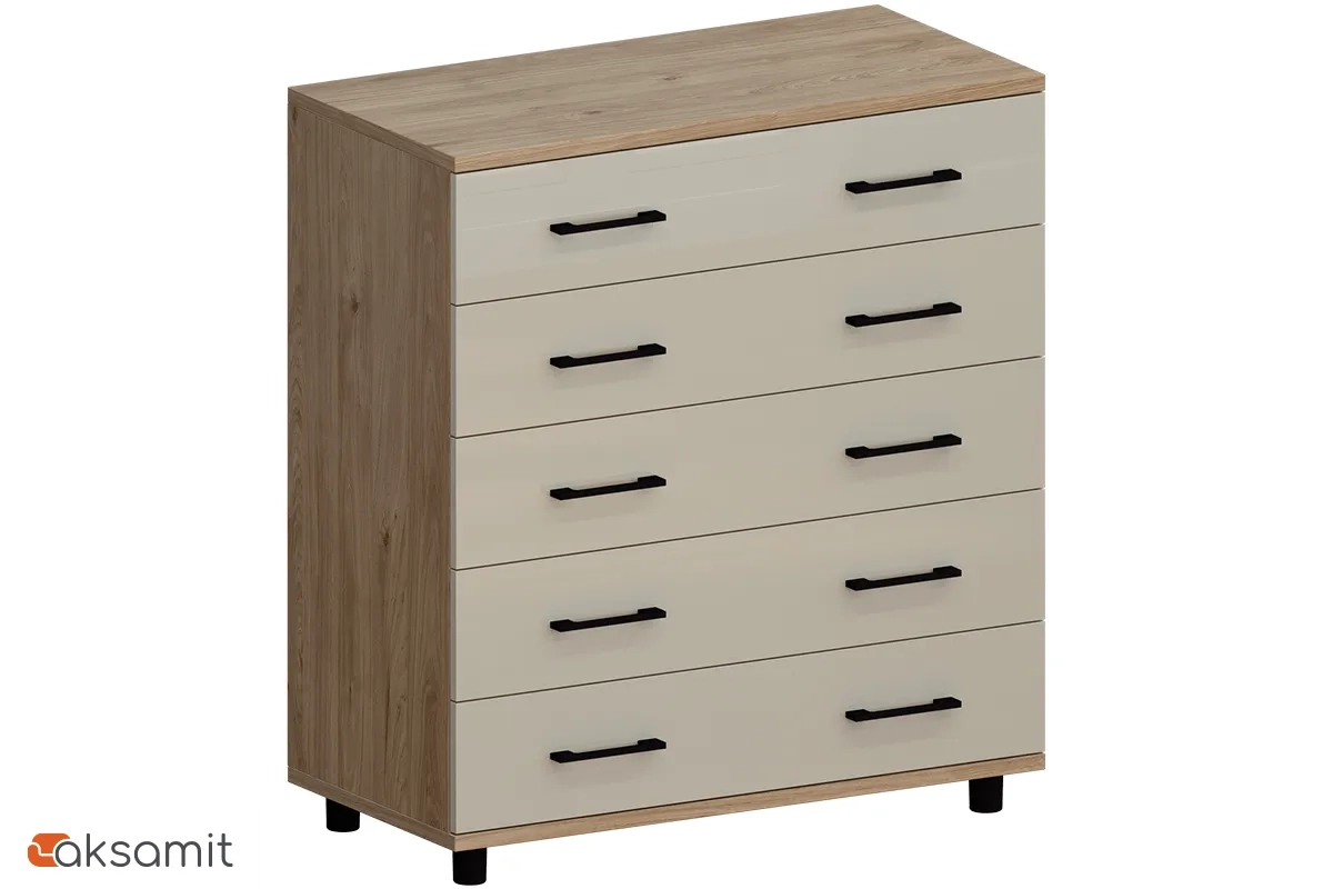 Комод КМ-5021-ГС-КГ (Гикори Джексон Светлый / Кашемир Глянцевый)