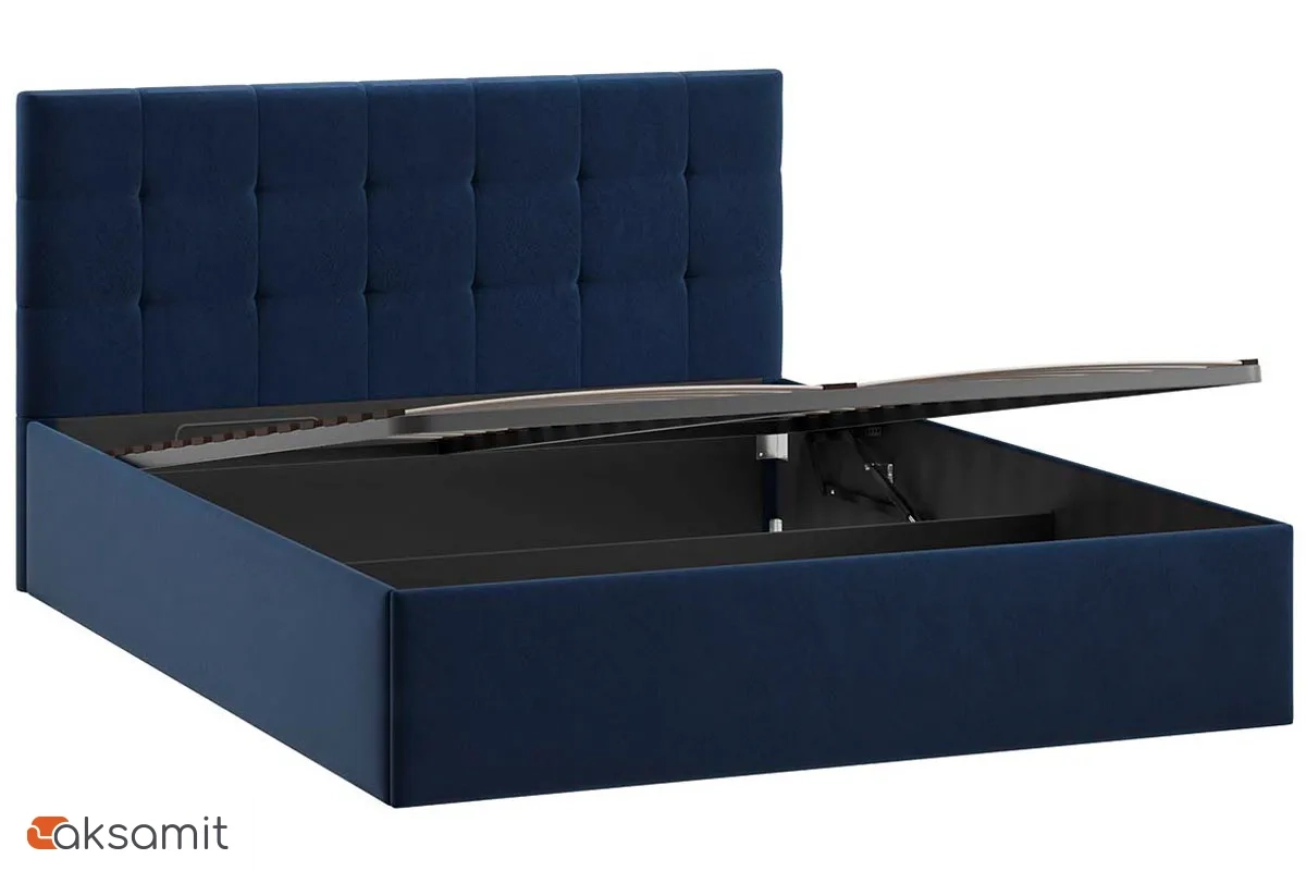 Кровать Джоли с ПМ без заглушины 160х200 Тип 1 (Микровелюр/Wellmart Blue) Кровать Джоли с ПМ без заглушины 160х200 Тип 1 (Микровелюр/Wellmart Blue)