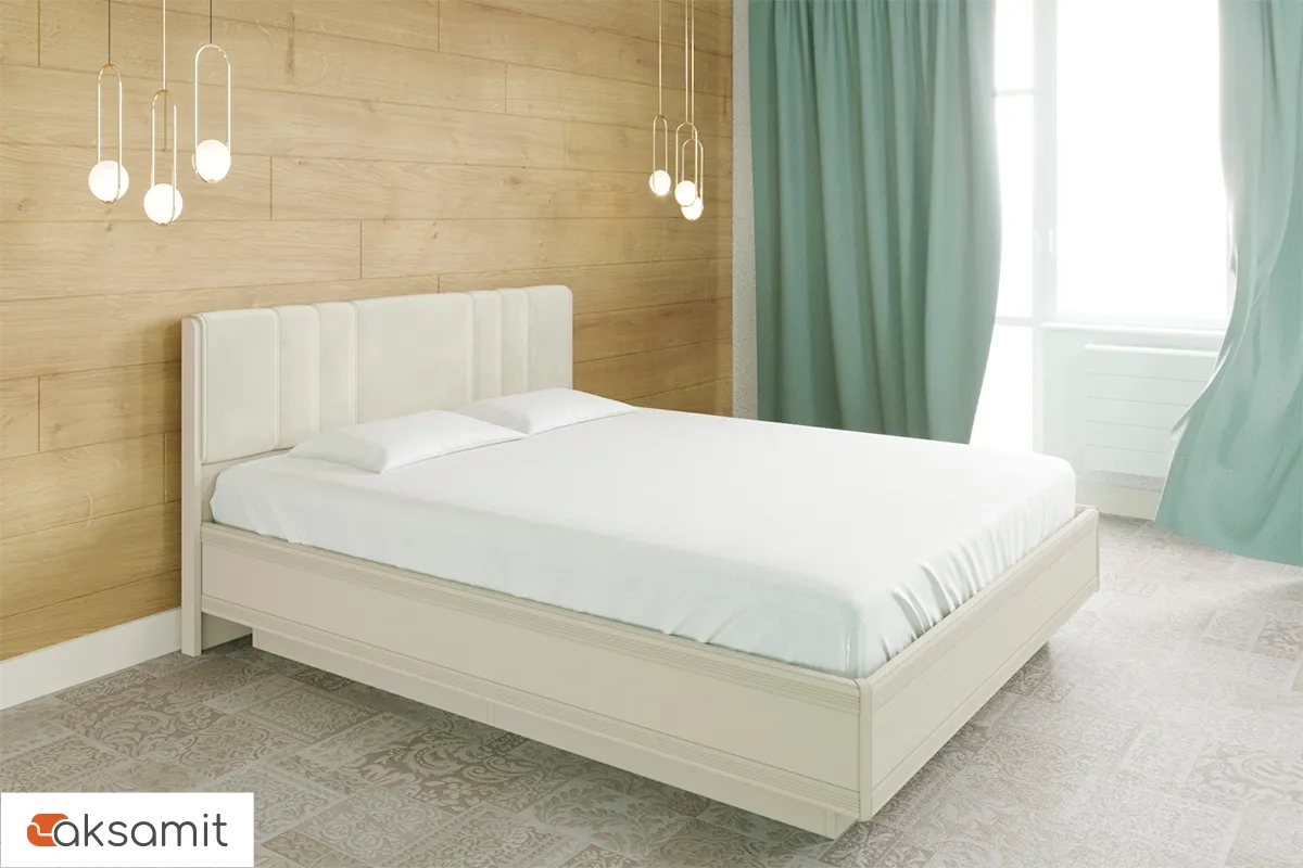 Кровать КР-1014-СК-В с ПМ 180х200 (Серый Кашемир) Кровать КР-1014-СК-В с ПМ 180х200 (Серый Кашемир)