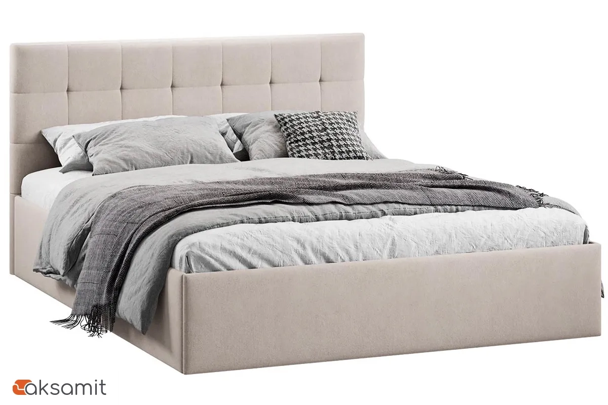 Кровать Джоли Тип 1 с ПМ и заглушиной 160х200 (Велюр / Мокко светлый)