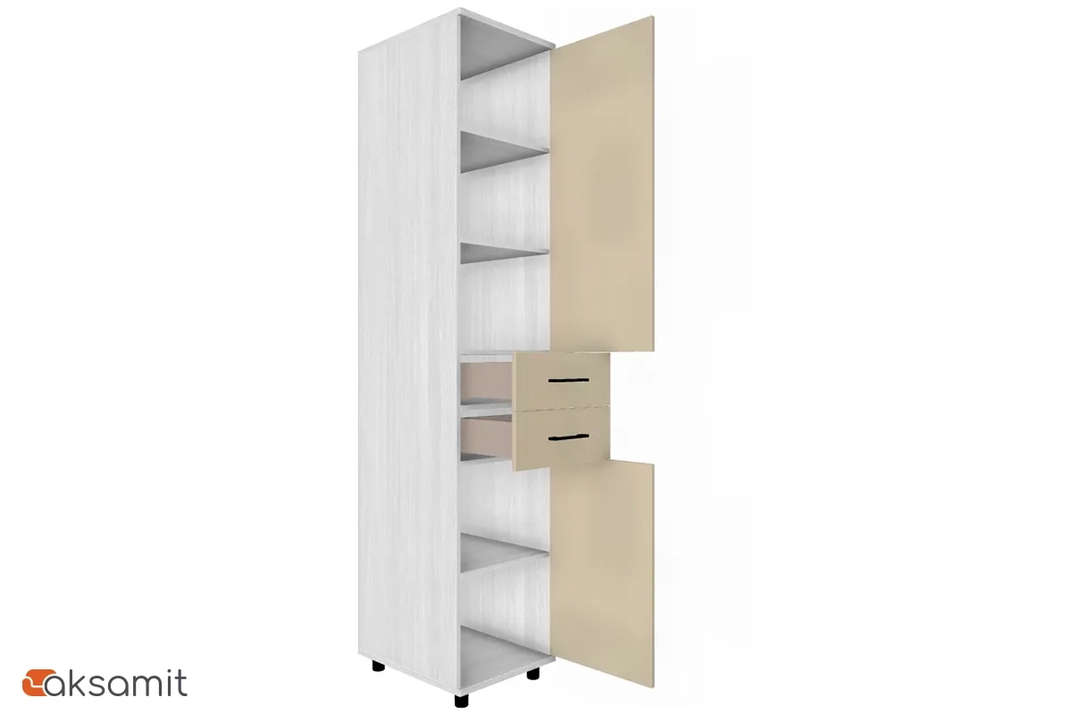Шкаф многоцелевой ШК-5023-СЯ-КГ (Снежный Ясень / Кашемир Глянцевый)