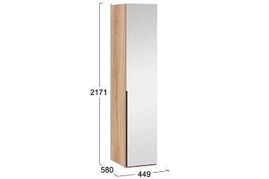 Шкаф для белья Порто СМ-393.07.002 (580) (Яблоня Беллуно/Графит)