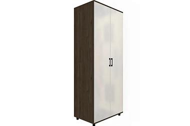 Шкаф для одежды и белья ШК-5009-ГТ-БГ (Гикори Джексон Темный/Белый Бриллиант Глянцевый)