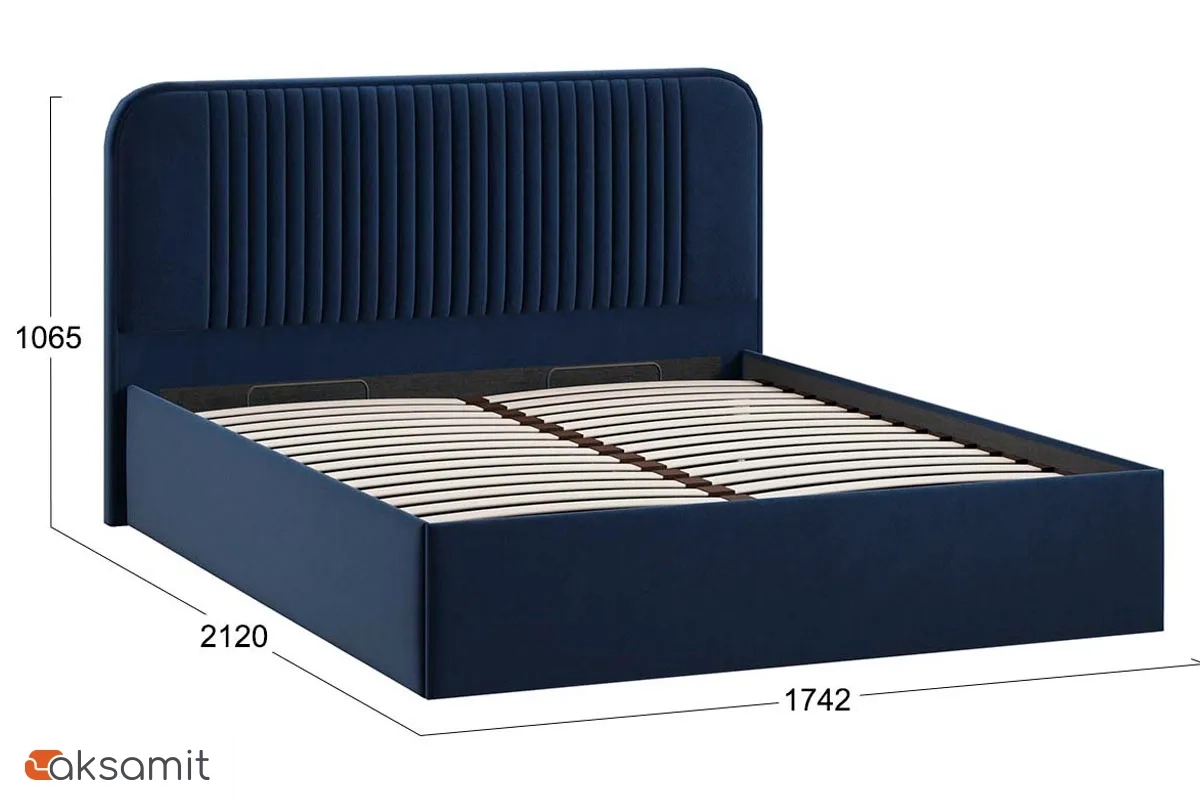 Кровать Тиффани c подъемным механизмом 160х200 Тип 1 (Микровелюр/Wellmart Blue) Кровать Тиффани c подъемным механизмом 160х200 Тип 1 (Микровелюр/Wellmart Blue)