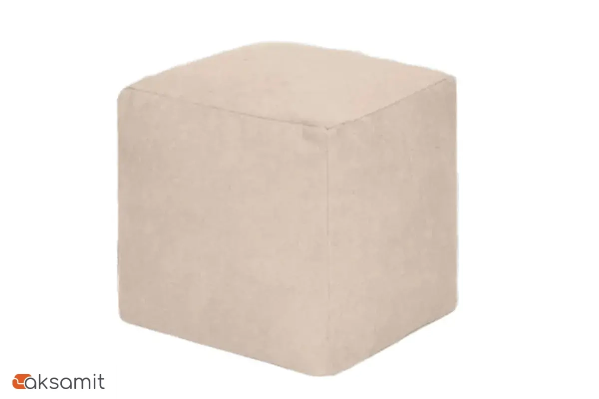 Пуфик Куб (Светло-Бежевый / Велюр)