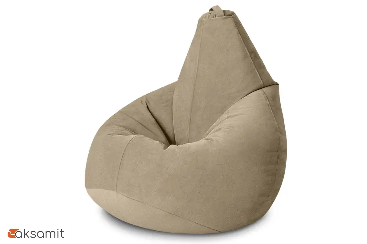 Кресло-мешок Груша Миди 2XL (Велюр / Теплый бежевый)