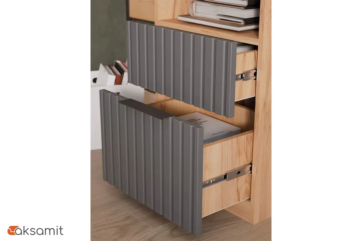 Стол письменный Хилтон Тип 1 (Дуб Крафт золотой/Графит матовый)