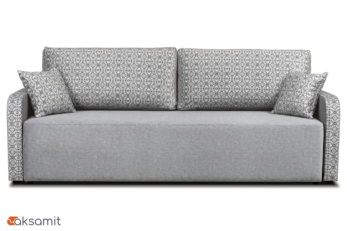 Диван прямой BRICK-2 L (Набивные подушки/Отстрочка) Тексопарк Clever Dove