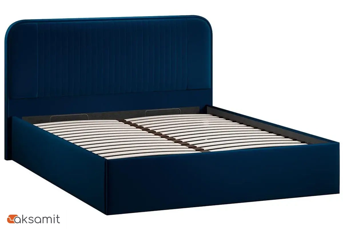 Кровать Тиффани c подъемным механизмом Тип 1 и заглушиной 180х200 (Велюр / Confetti Blue)