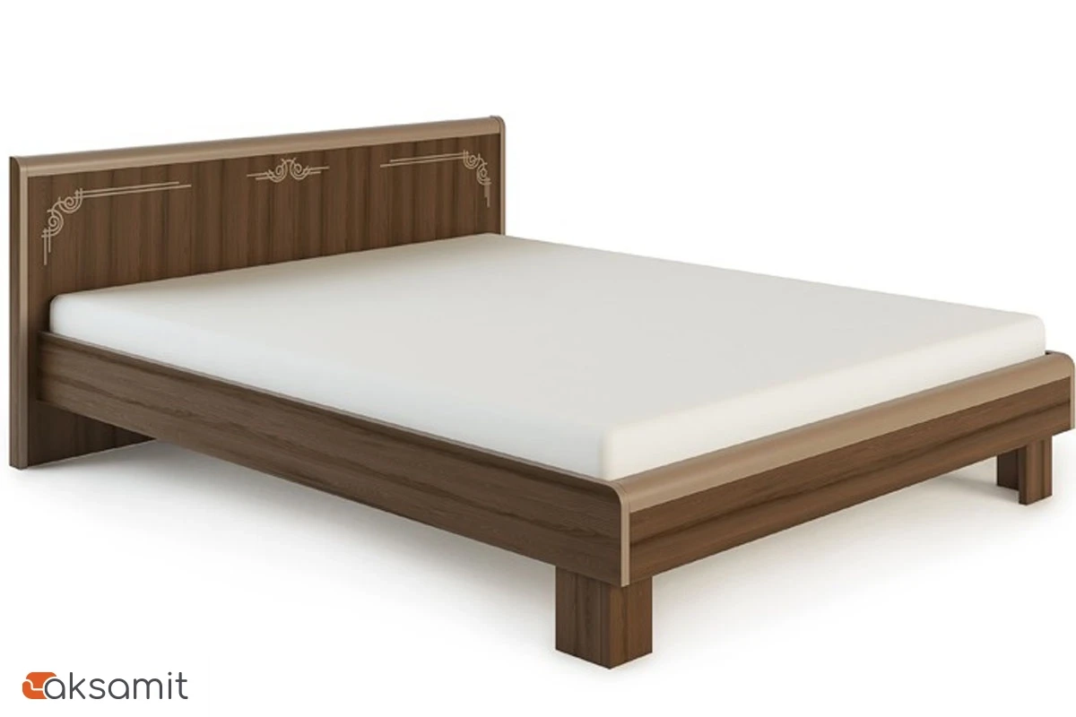 Кровать Оливия без орт. основания 160х200 (Мдф Дезира тёмный / Мокко)