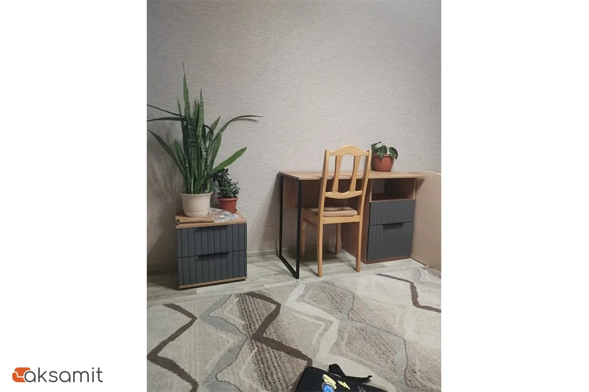 Стол письменный Хилтон Тип 1 (Дуб Крафт золотой/Графит матовый)