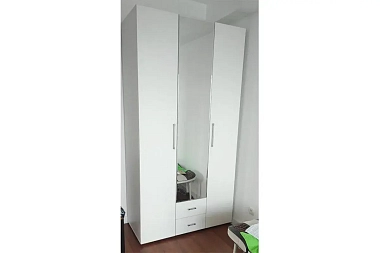 Шкаф для одежды и белья Монако 444 (Белый)