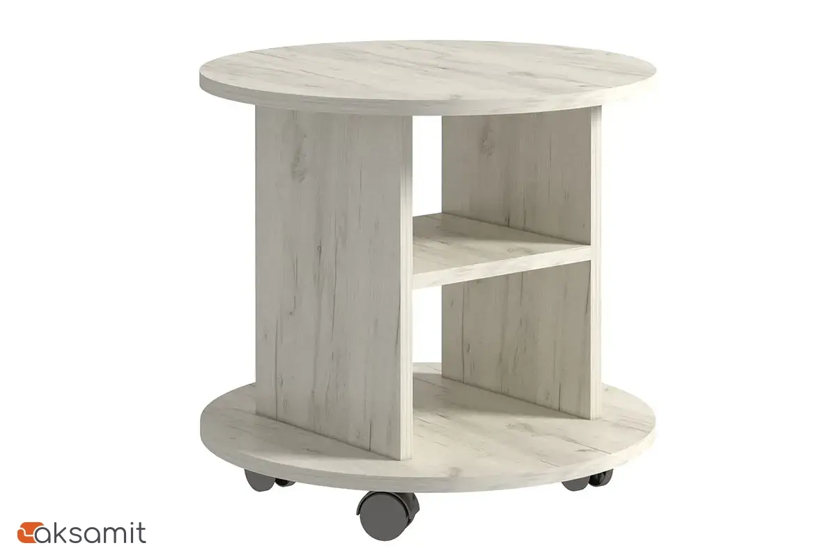 Стол журнальный тип 12 (Дуб крафт белый)