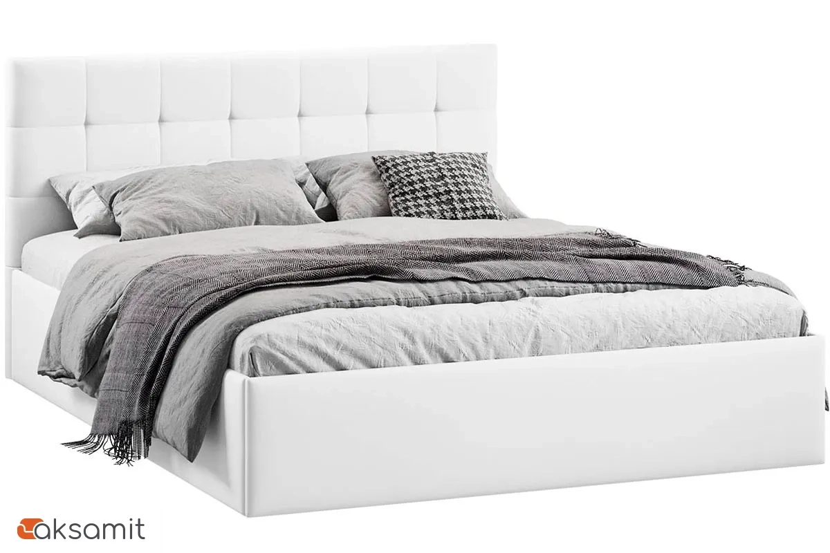 Кровать Джоли универсальная 160х200 Тип 1 (Экокожа/Polo White) Кровать Джоли универсальная 160х200 Тип 1 (Экокожа/Polo White)