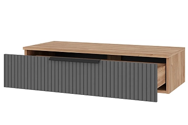 Стол туалетный Астория 20 подвесной (Дуб кастелло медовый / Графит софт)