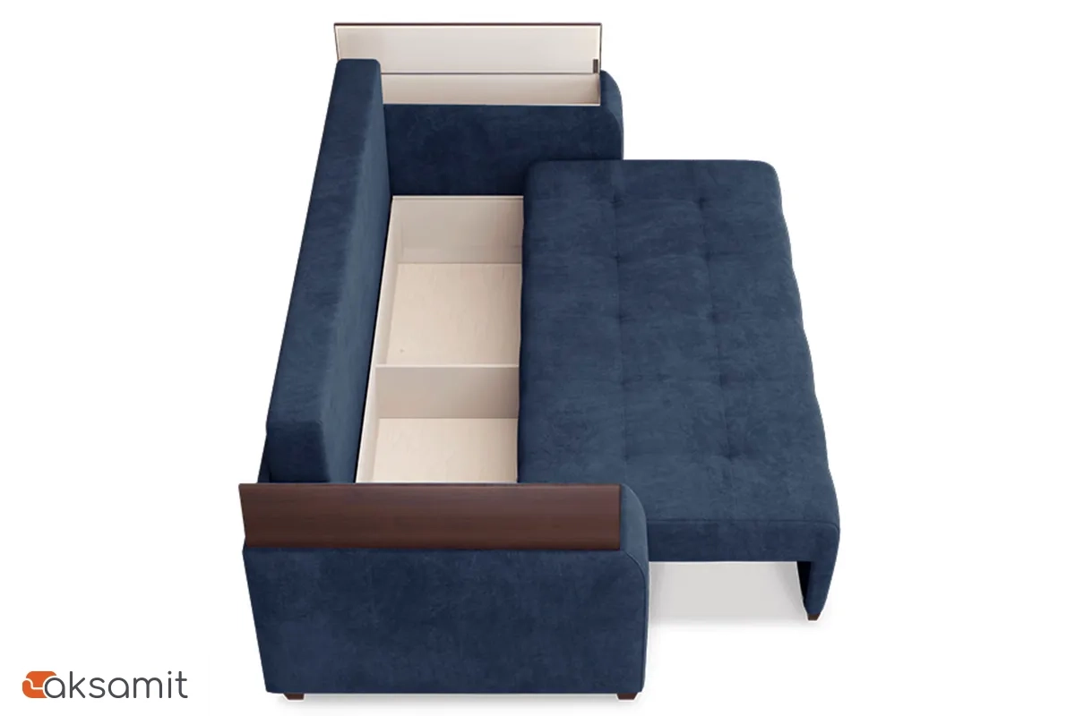 Диван Бали 4 ДК Siesta Blue steel