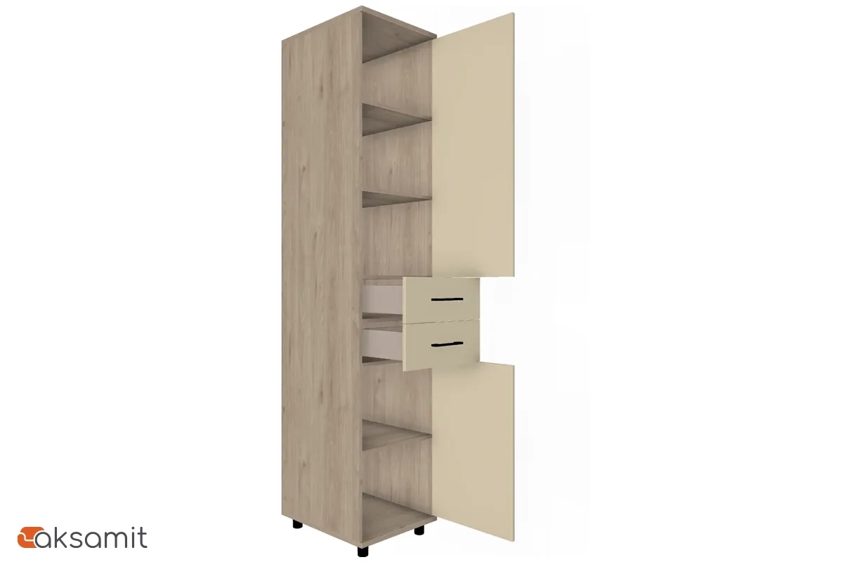 Шкаф многоцелевой ШК-5023-ГС-КМ (Гикори Джексон Светлый / Кашемир Матовый)