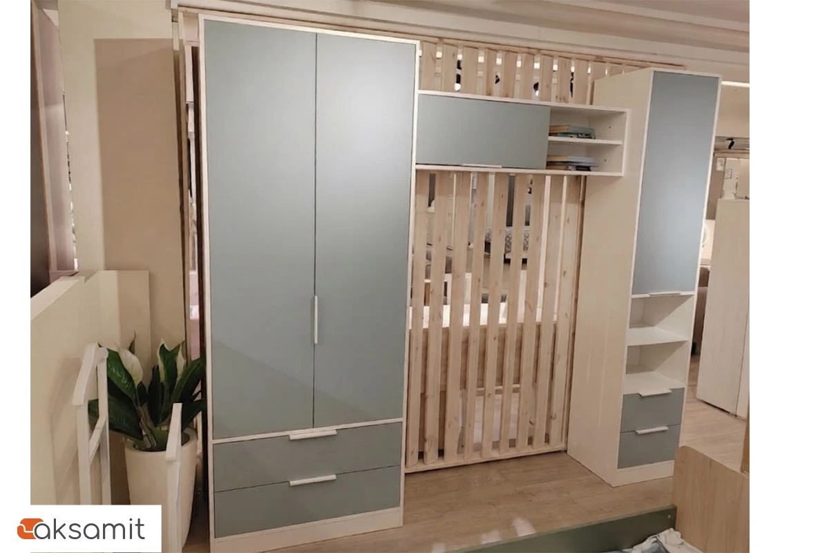 Набор детской мебели Марли №1 (Белый/Серо-голубой)