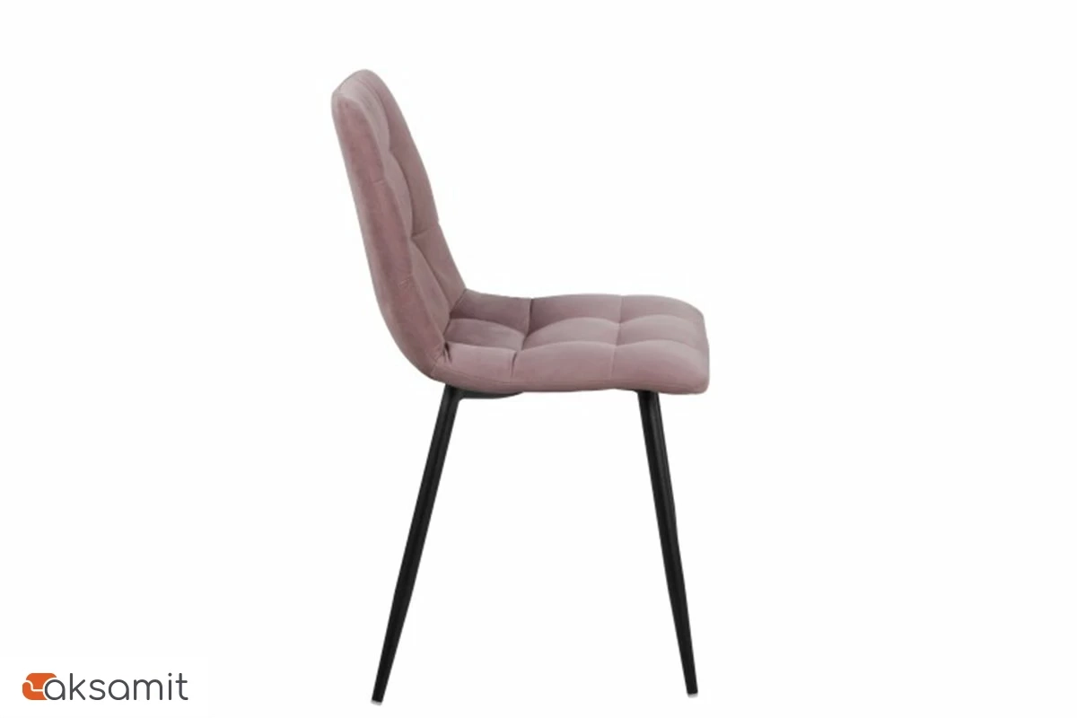 Стул Чили каркас Муар черный, велюр (Maserati 15 пастельно-фиолетовый) СРП-052