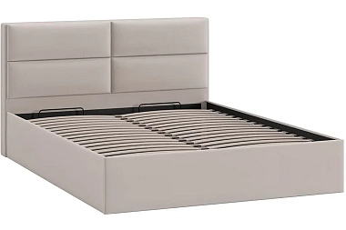 Кровать универсальная Глосс Тип 1 с ПМ 160х200 без заглушины (Велюр/Confetti Smoke)