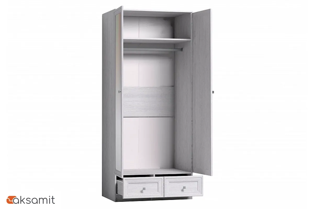 Paola 73 Шкаф для одежды и белья зеркало Ясень Анкор светлый фото