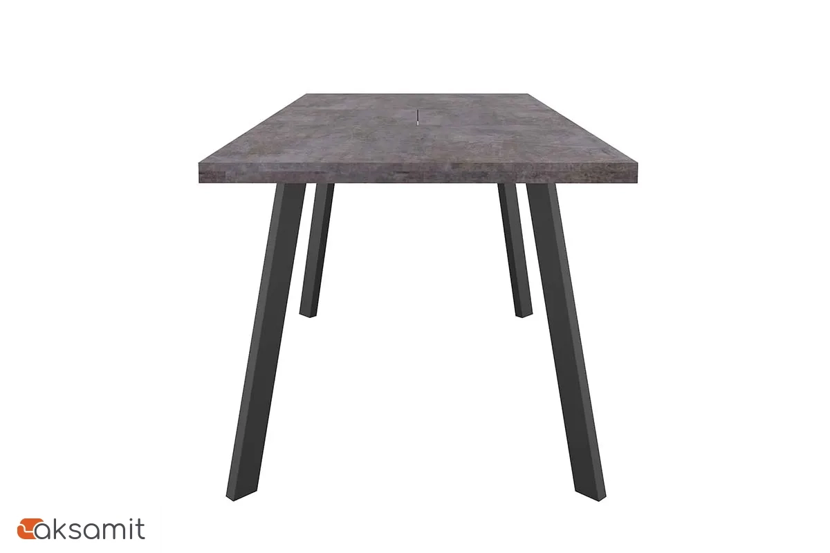 Стол обеденный Милан 120х80 (Камень темный/Черный муар)