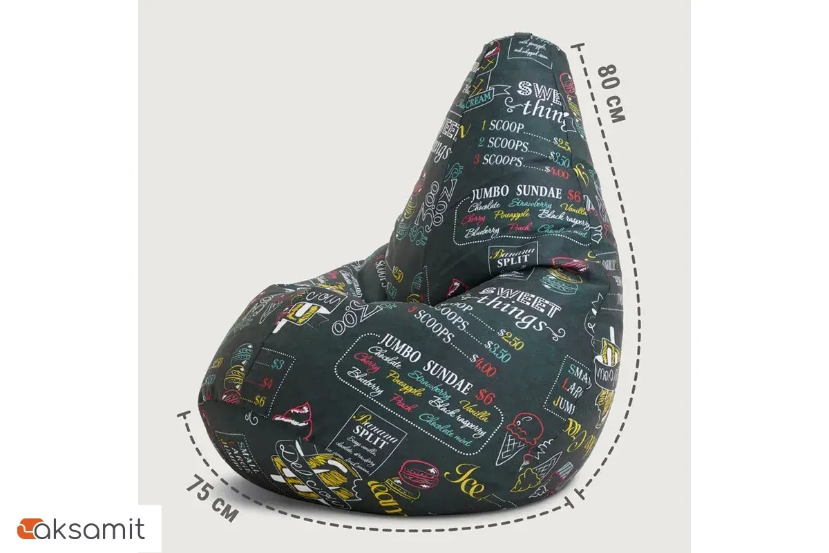 Кресло-мешок Груша Стандарт 3XL (Мебельный хлопок/ Айскрим)